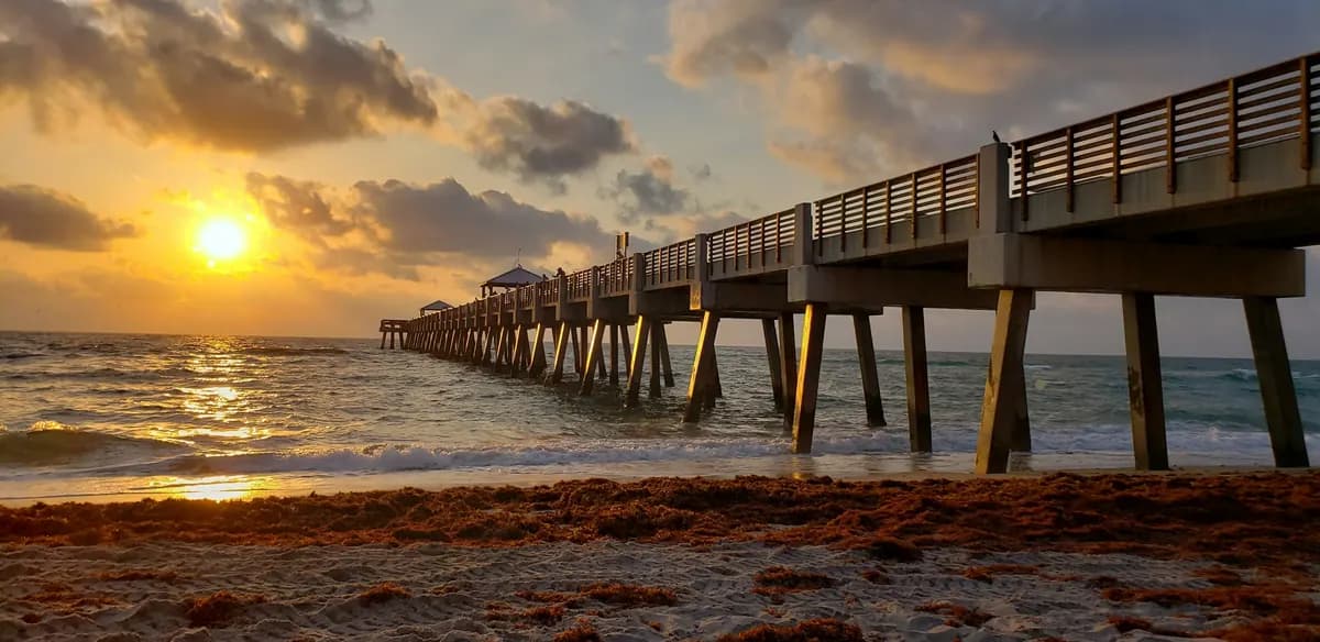 Juno Beach Pier at sunset, near North Palm Beach