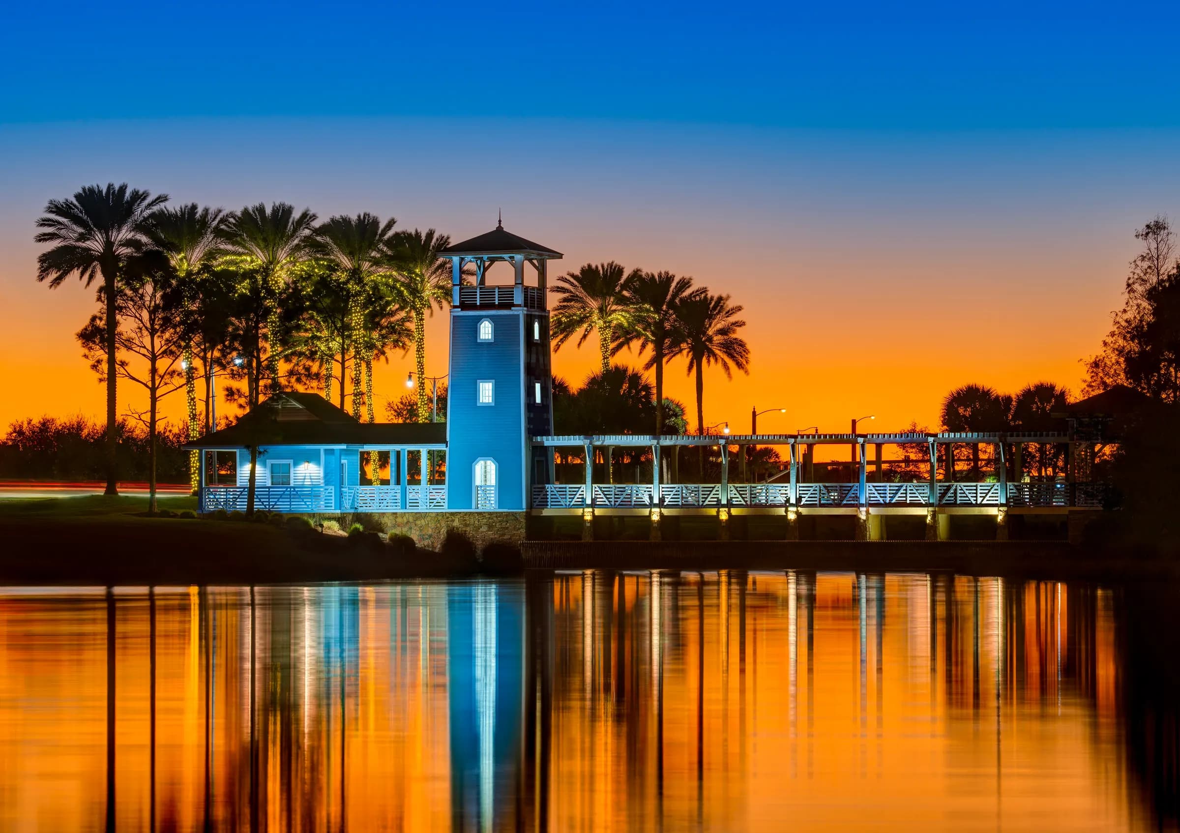 Lake Tradition at twilight in Port St. Lucie, Florida