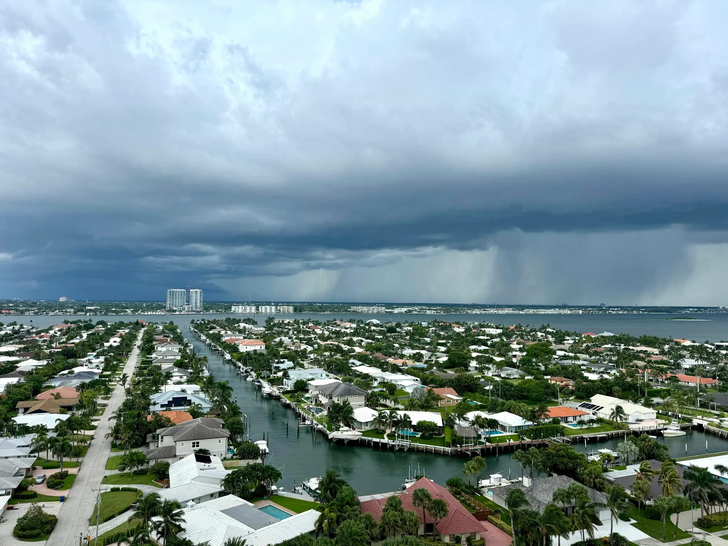 Aerial view of the Riviera Beach waterways