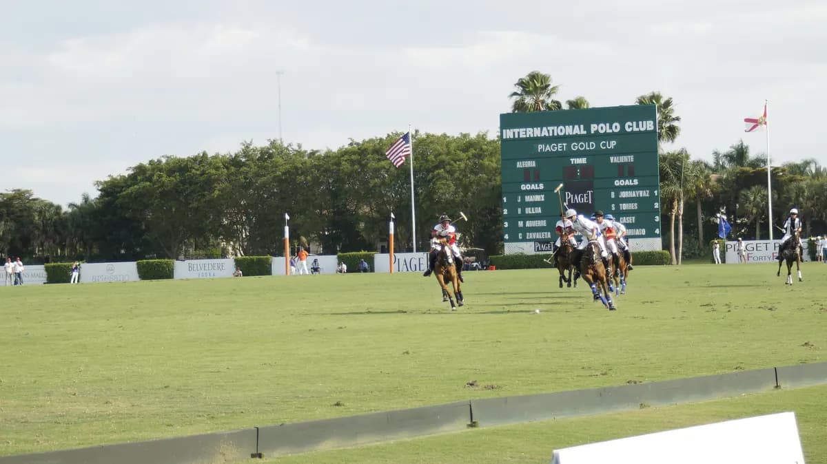 High goal polo match at the International Polo Club in Wellington, Florida